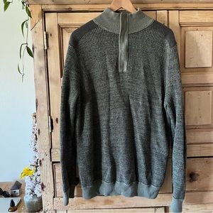 🔶 Banana Republic ribbed cotton, 1/4 zip, shoulder patch men’s sweater, XL. 🔶